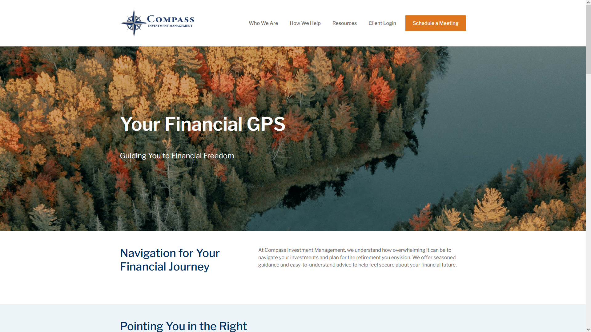 Compass Investment Management homepage.